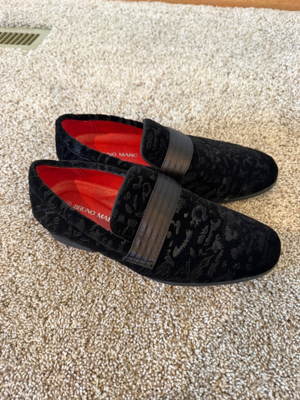 Bruno Marc Kids Black Velvet Dress Loafers